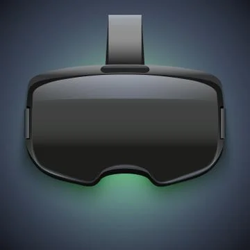 Original stereoscopic 3d VR headset 스톡 일러스트