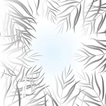 Original  tropical pattern with bright leaves  on a white background. Stock Illustration