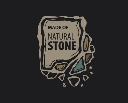 Original vector hand-drawn logo for a company engaged in the manufacture and Stock Illustration