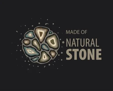 Original vector hand-drawn logo for a company engaged in the manufacture and Stock Illustration