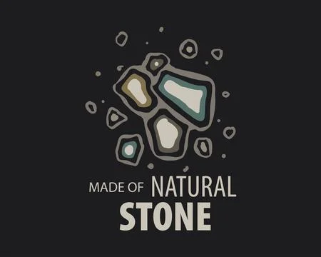 Original vector hand-drawn logo for a company engaged in the manufacture and Stock Illustration