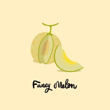 Original vector melon illustration Stock Illustration