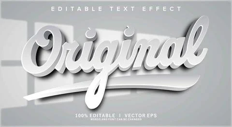 Original vector text effect with modern style design Stock Illustration