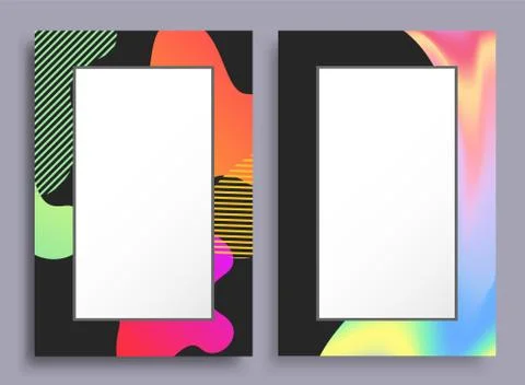 Original Vertical Frames with Stains and Pattern Stock Illustration