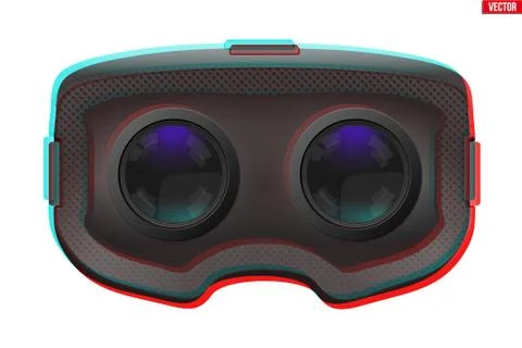 Original VR headset inside view 스톡 일러스트