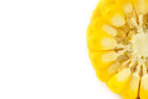 Original wallpaper of cut corn macro background pattern Stock Photos