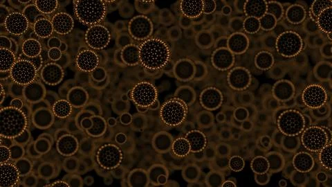 Origins of life concept. Design. Spawn or bacterium float in liquid substance. Ilustración de archivo