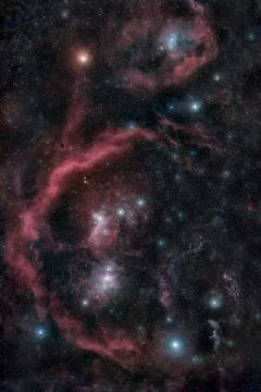 Orion and Barnard's Loop deep space astrophotography Stock Photos