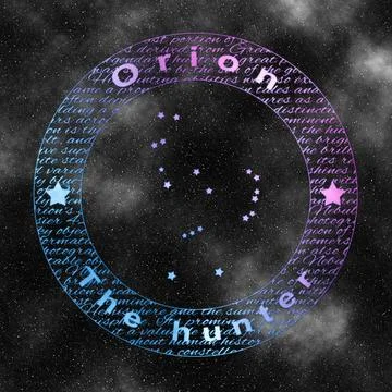 Orion Constellation, Hunter Constellation Stock Illustration