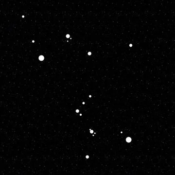 Orion constellation - illustration Stock Illustration