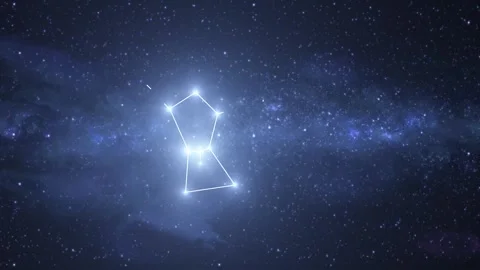 Orion Constellation Star Map Animation Stock Footage 333275625