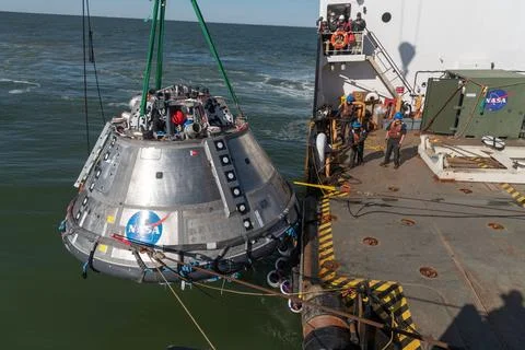 The Orion Crew Module Uprighting System (CMUS) and Neutral Stock Photos