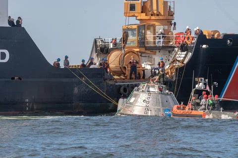 The Orion Crew Module Uprighting System (CMUS) and Neutral Stock Photos