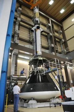 The Orion launch abort system and crew module test articles Stock Photos