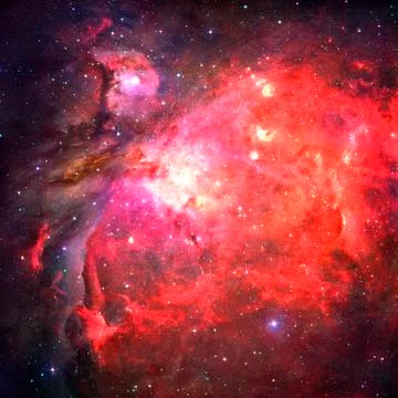 Orion Nebula in outer space. Elements of this image furnished by NASA Illustrazione stock