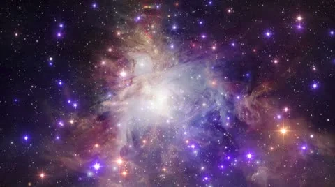 Orion Nebula Space Travel 01 Stock Footage