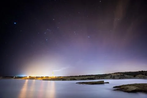 Orion over Delimara Foto stock