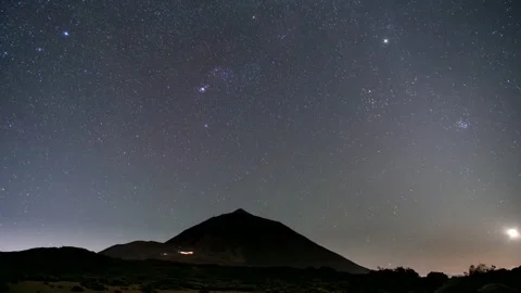 Orion Setting Behind Mount Teide Timelapse in 4K ProRes 422 Stock-Footage 323852111