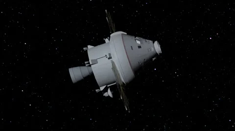 Orion Space Capsule returning to Earth Stock Footage 950055