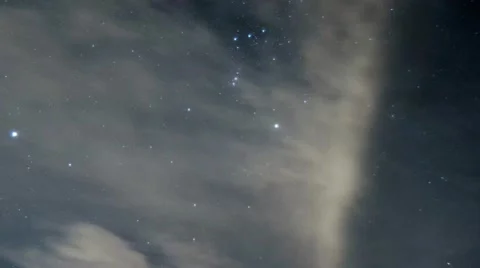 Orion Belt of the Milky Way Galaxy, Stock Video