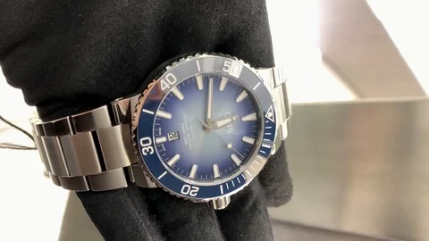 Oris diver's watch Stock Footage 125783023