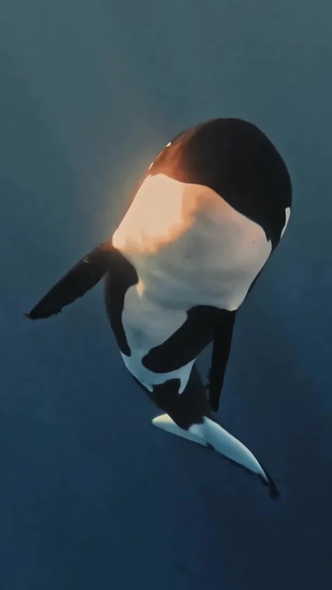 Orka the killer whale Stock Footage 332553542