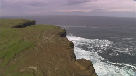 Orkney Cliffs And Waves Stock Footage 65199633
