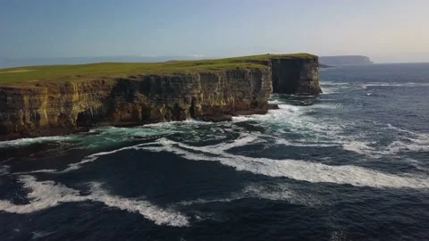Orkney coast rocks Stock Footage 219808828
