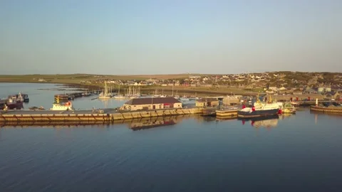 Orkney harbor Stock Footage 219808951