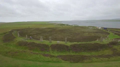 Orkneys Neolithic Ring of Brodgar Stock Footage 176268865