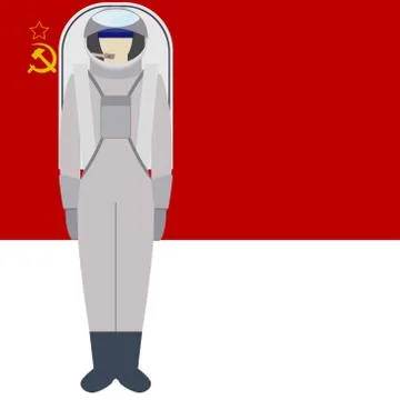 Orlan-M Soviet spacesuit Stock Illustration