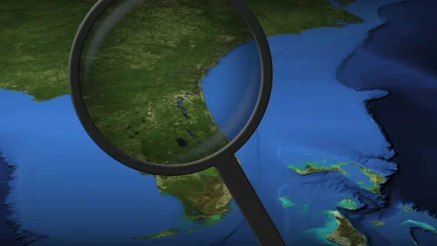 Orlando city being found on the map Stock Footage 132832178
