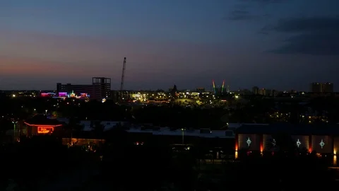 Orlando city at night Stock Footage 76110567