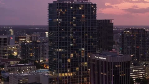 Orlando Downtown evening 1 Stock Footage 276993488