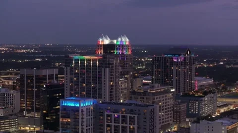 Orlando Downtown evening 2 Stock Footage 276993588