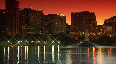 Orlando Lake Eola Stock Footage 32401757