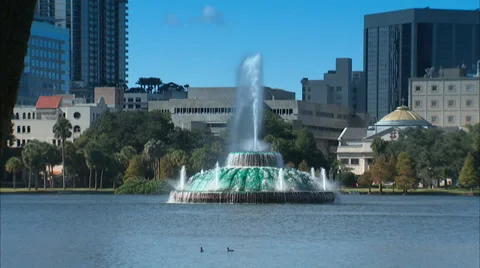 Orlando Lake Eola Stock Footage 32401983