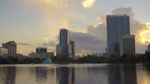 Orlando Lake Eola Stock Footage 66583494