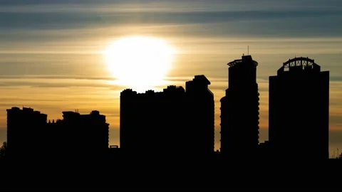 Orlando Skyline, Time Lapse at Sunset, Florida, USA Stock Footage 160111026