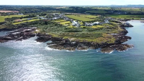 Orlock from the Sea in County Down, Northern Ireland Stock Footage 211383217