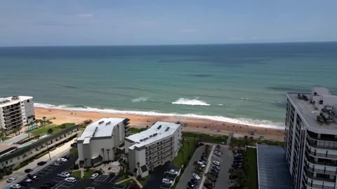 Ormand Beach front Drone down 스톡 동영상 247371764