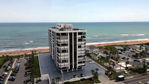 Ormand Beach front Drone 스톡 동영상 247371141