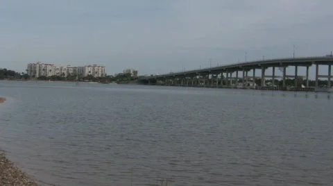 Ormond Beach Bridge  Stock Footage 619294