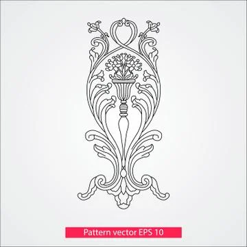 Ornament and decor, design elements. Decoration of the page. Vector illustration Stock Illustration