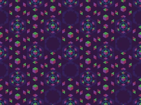 Ornament and  geometry on a seamless spring pattern. Stock Illustration