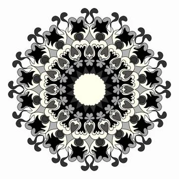 Ornament beautiful pattern with mandala. Geometric circle element made in vec Stockillustratie