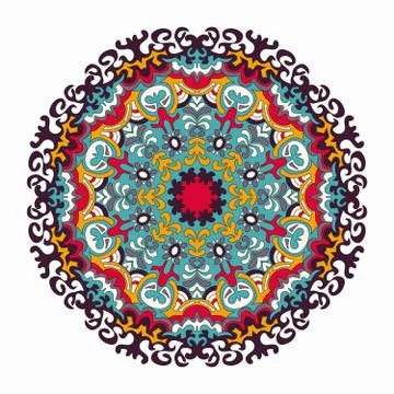 Ornament beautiful pattern with mandala vector illustration Illustrazione stock