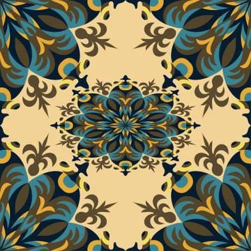 Ornament beautiful seamless pattern with mandala. beautiful background Stock Illustration