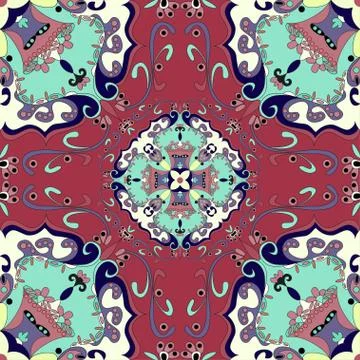 Ornament beautiful seamless pattern with mandala. vector illustration 스톡 일러스트