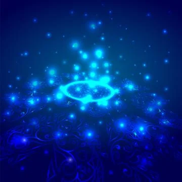 Ornament blue background イラスト素材